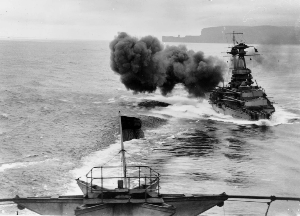 HMS Royal Oak on maneuvers in the Pentland Firth.